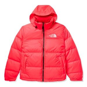 The North Face 1996 Retro Nuptse Puffer Brilliant Coral Hot Pink Jacket Coat